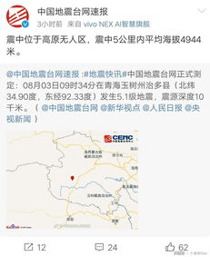 青海瑪多再發5.1級地震,中國2o2l幾個地方地震了？